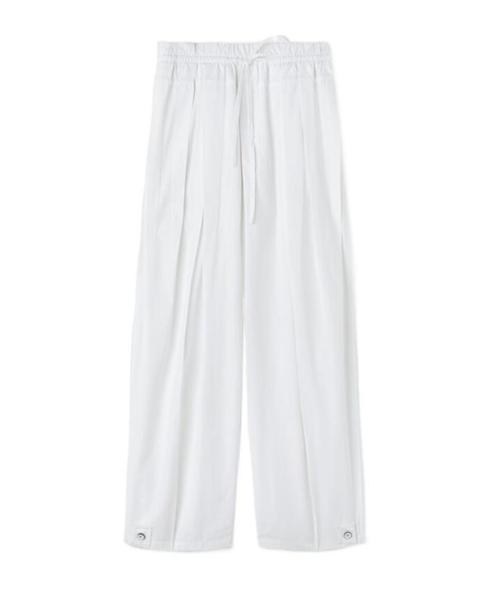 JIL SANDER Wide-leg Cotton Trousers In White Product Image