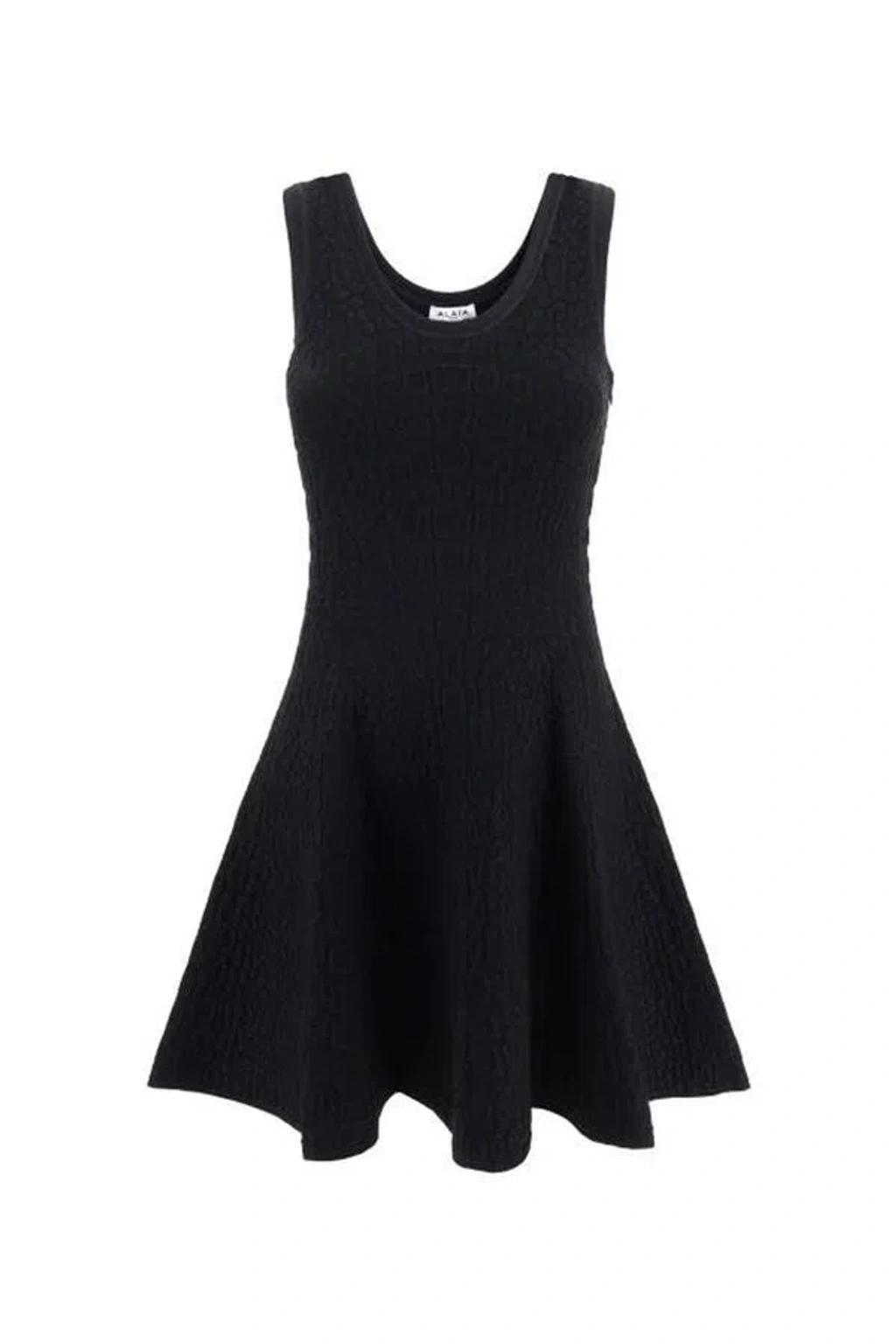 ALAÏA Crocodile Effect Mini Dress In Multicolor Product Image