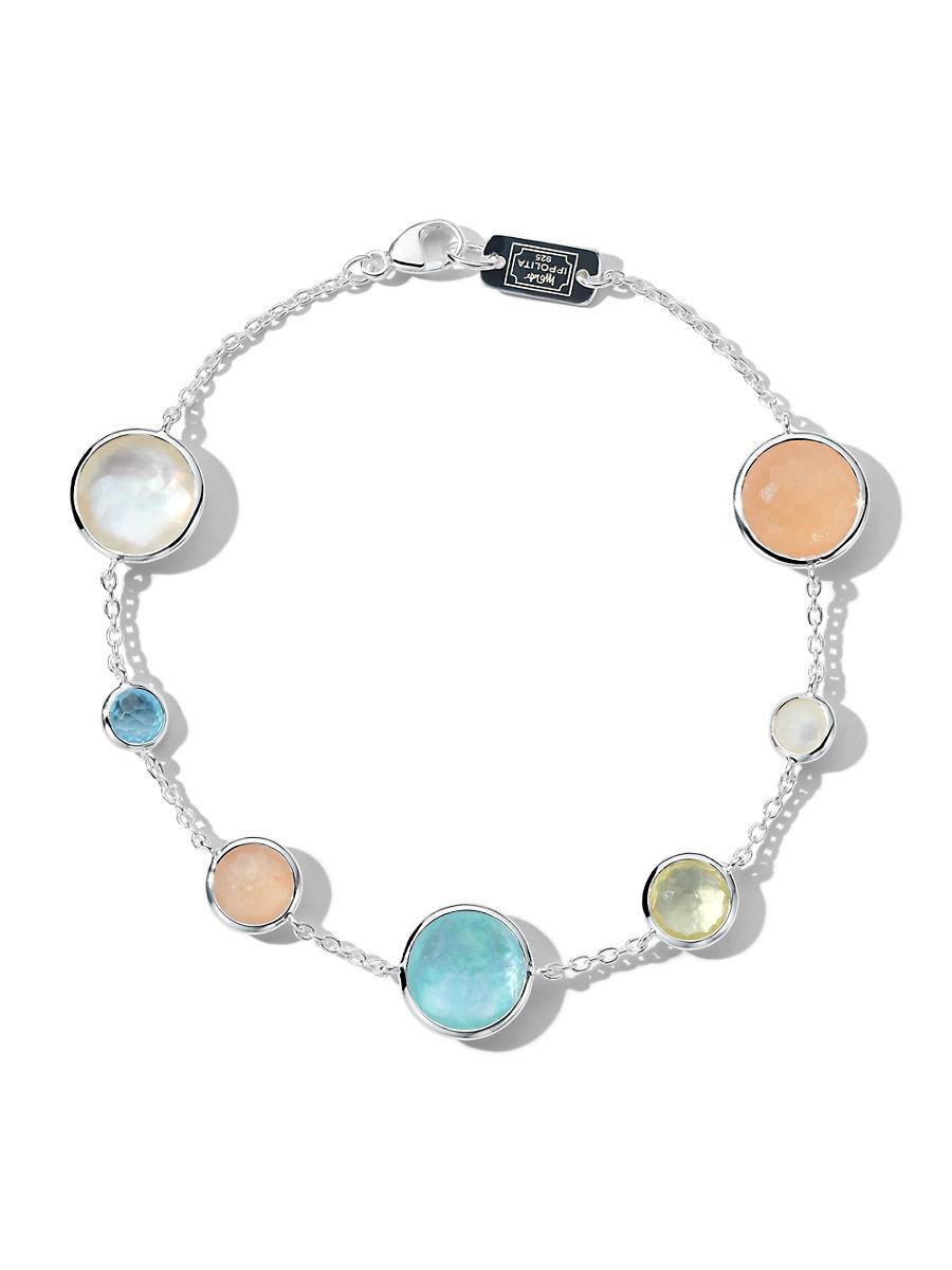 Womens Lollipop 7-Stone Calabria Sterling Silver, Doublet & Triplet Station Bracelet Product Image