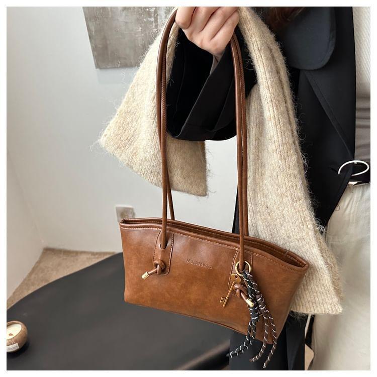 Faux Leather Tote Bag / Bag Charm / Set Product Image