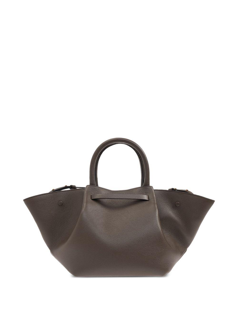 medium New York leather tote bag Product Image