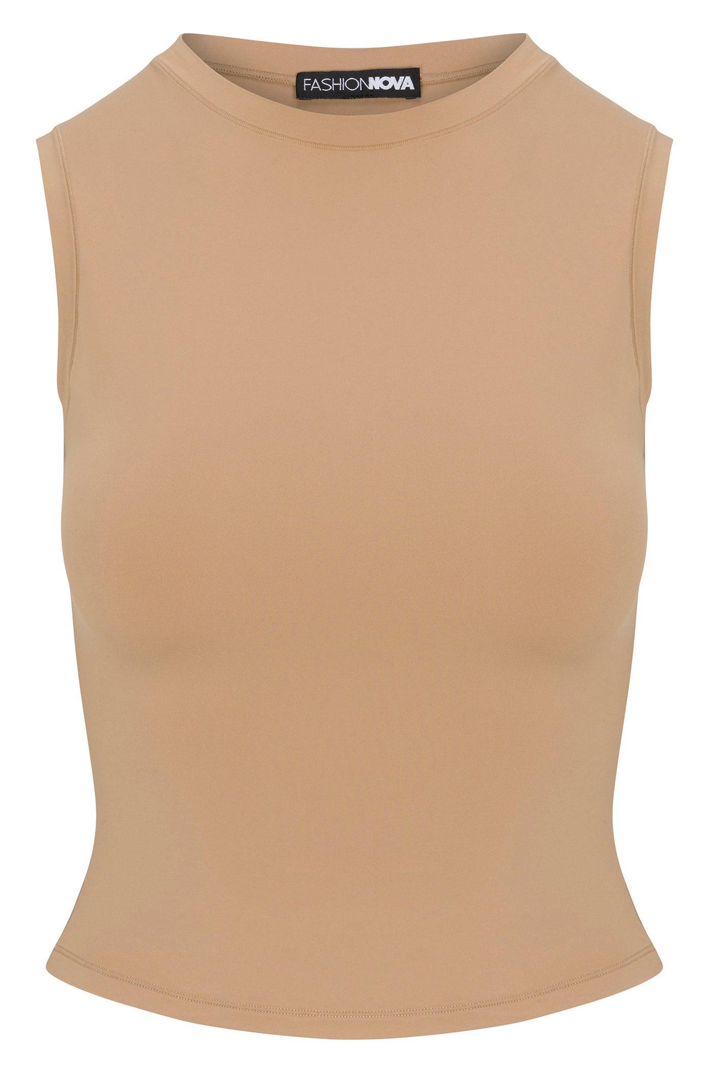 Second Skin Double Lined Muscle Tank - Mocha Female Product Image