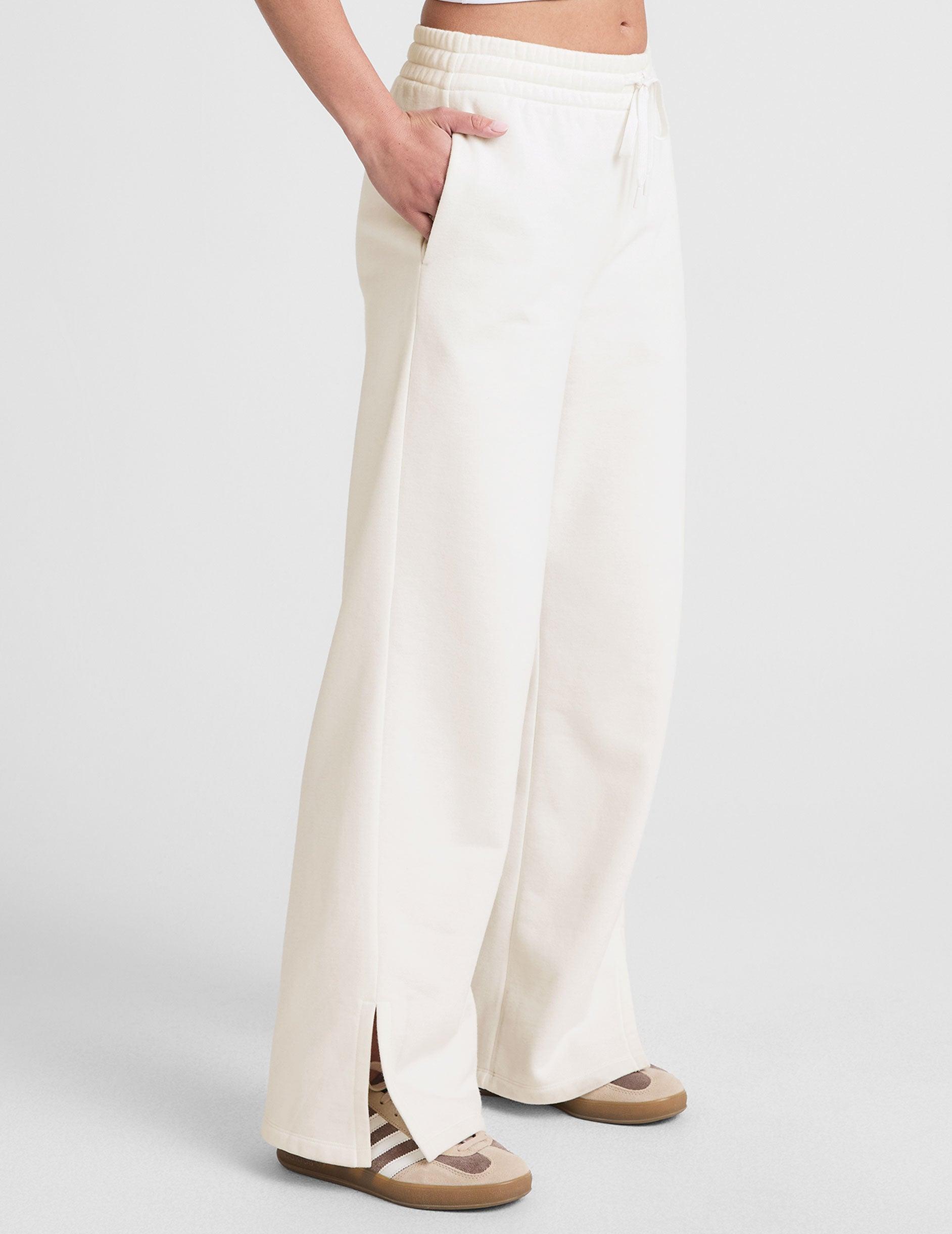 LuxeFleece Side Slit Wide Leg Pant Product Image