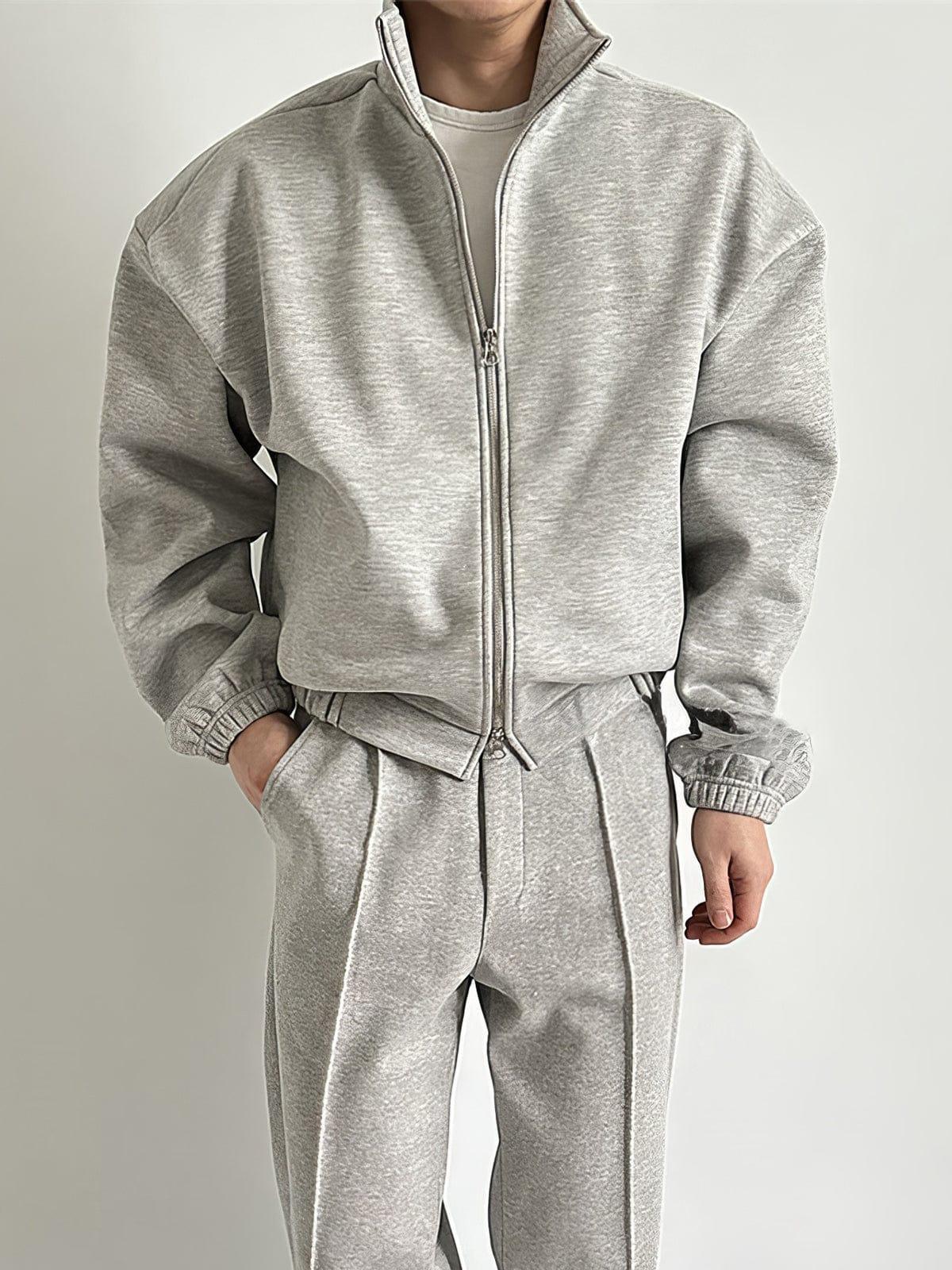 RT No. 12682 COLLAR ZIP-UP SWEATER & SWEATPANTS Product Image
