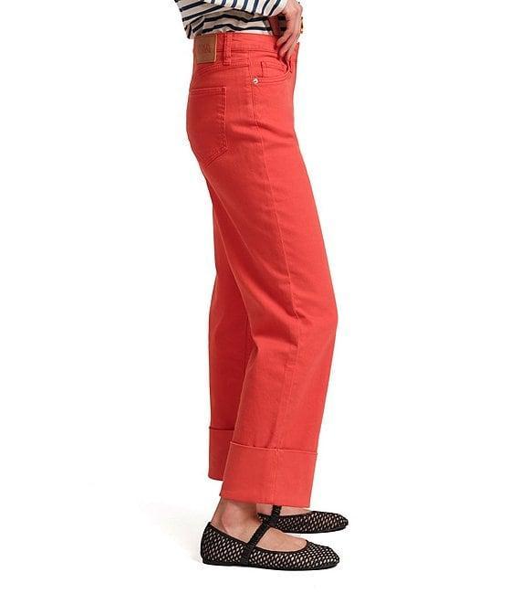 FRANCES VALENTINE Smarty Denim High Rise Wide Leg Cuffed Jeans Product Image