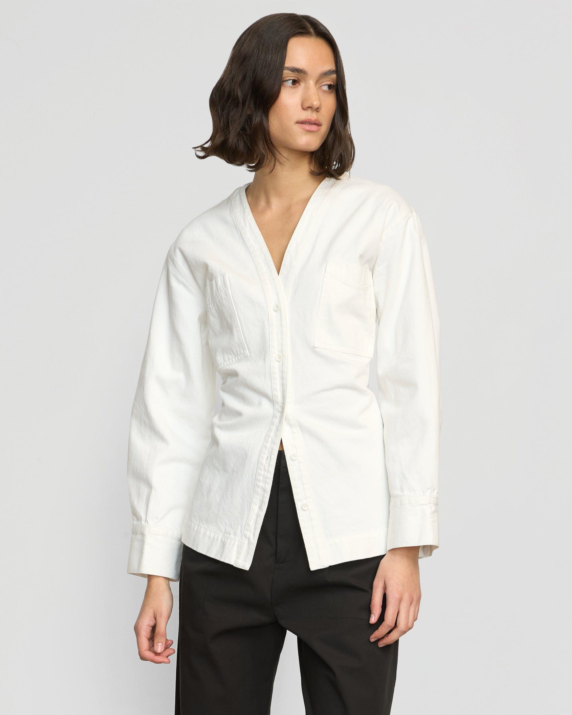 Emmett Structured-Sleeve Denim Jacket Product Image