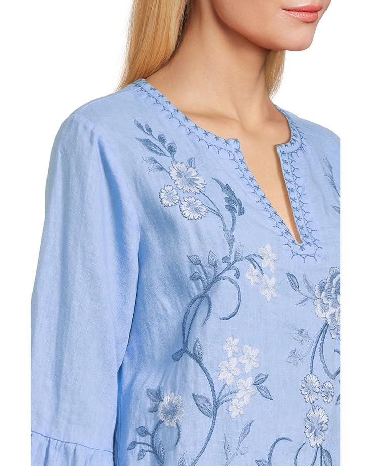 Linen Henley Collared Dress - Winona Product Image