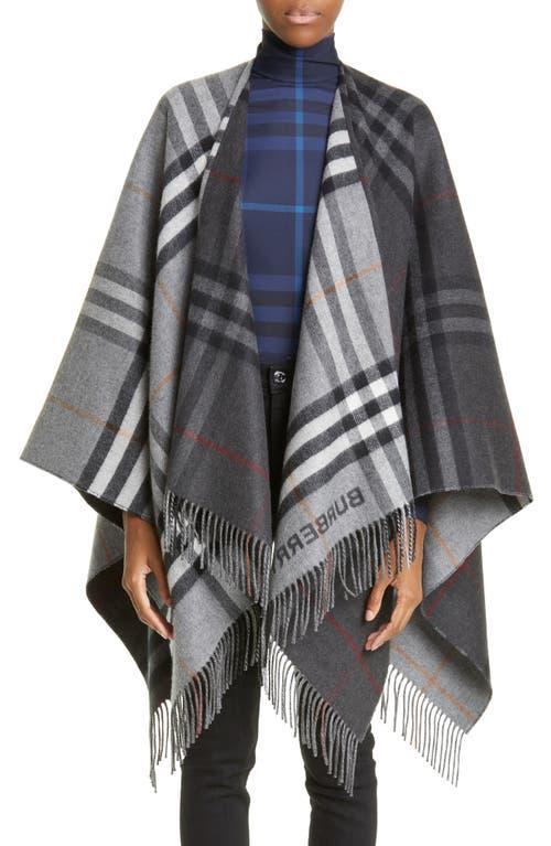 Womens Giant Check Colorblock Cape Product Image