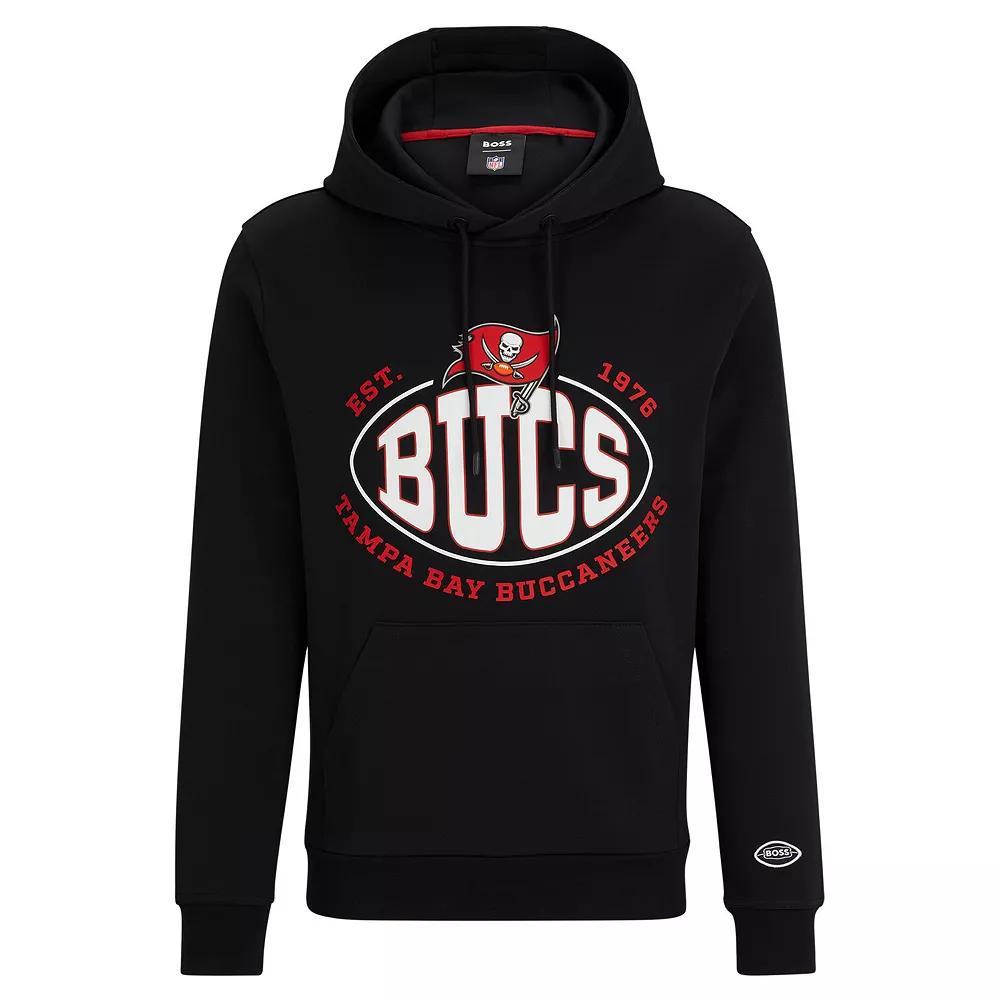 Men's BOSS X NFL  Black Minnesota Vikings Touchback Pullover Hoodie, Size: Medium Product Image