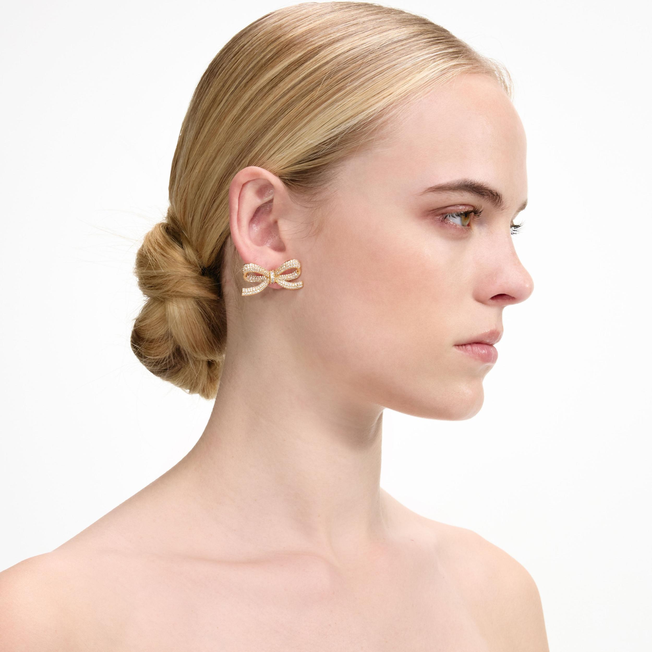 Gold Bow Earrings Product Image