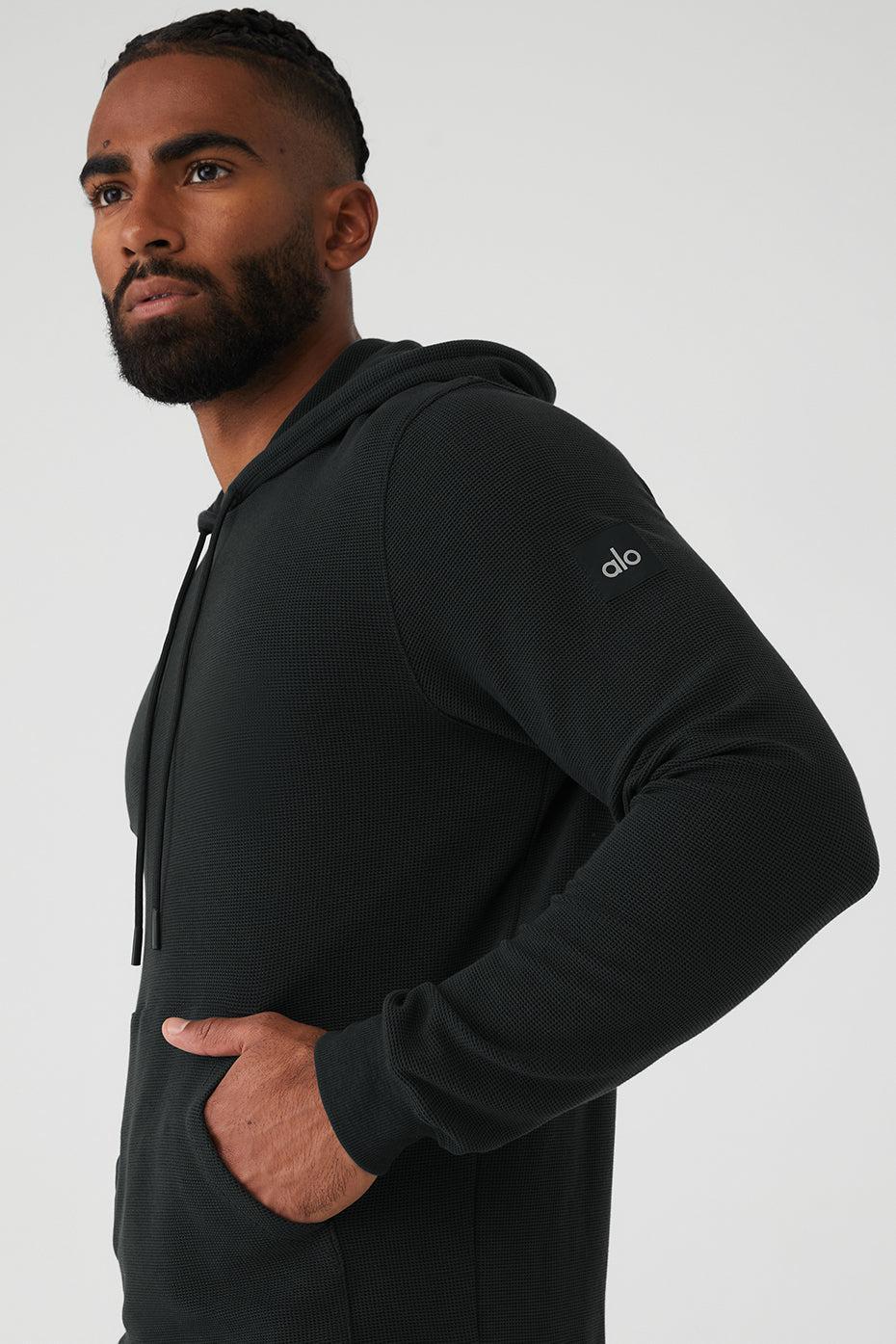 Micro Waffle Fast Break Hoodie - Black Product Image