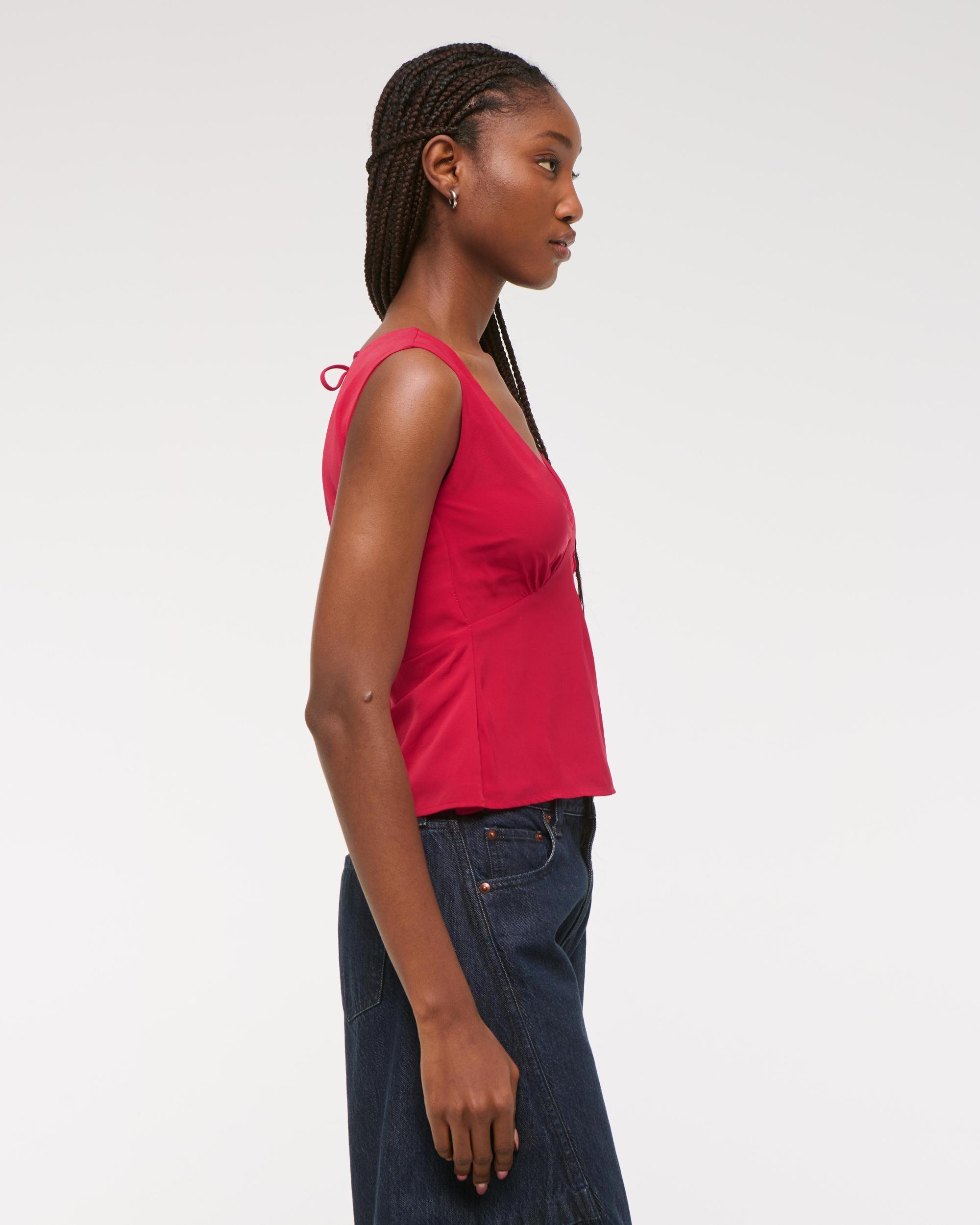 Tie-Back V-Neck Top Product Image