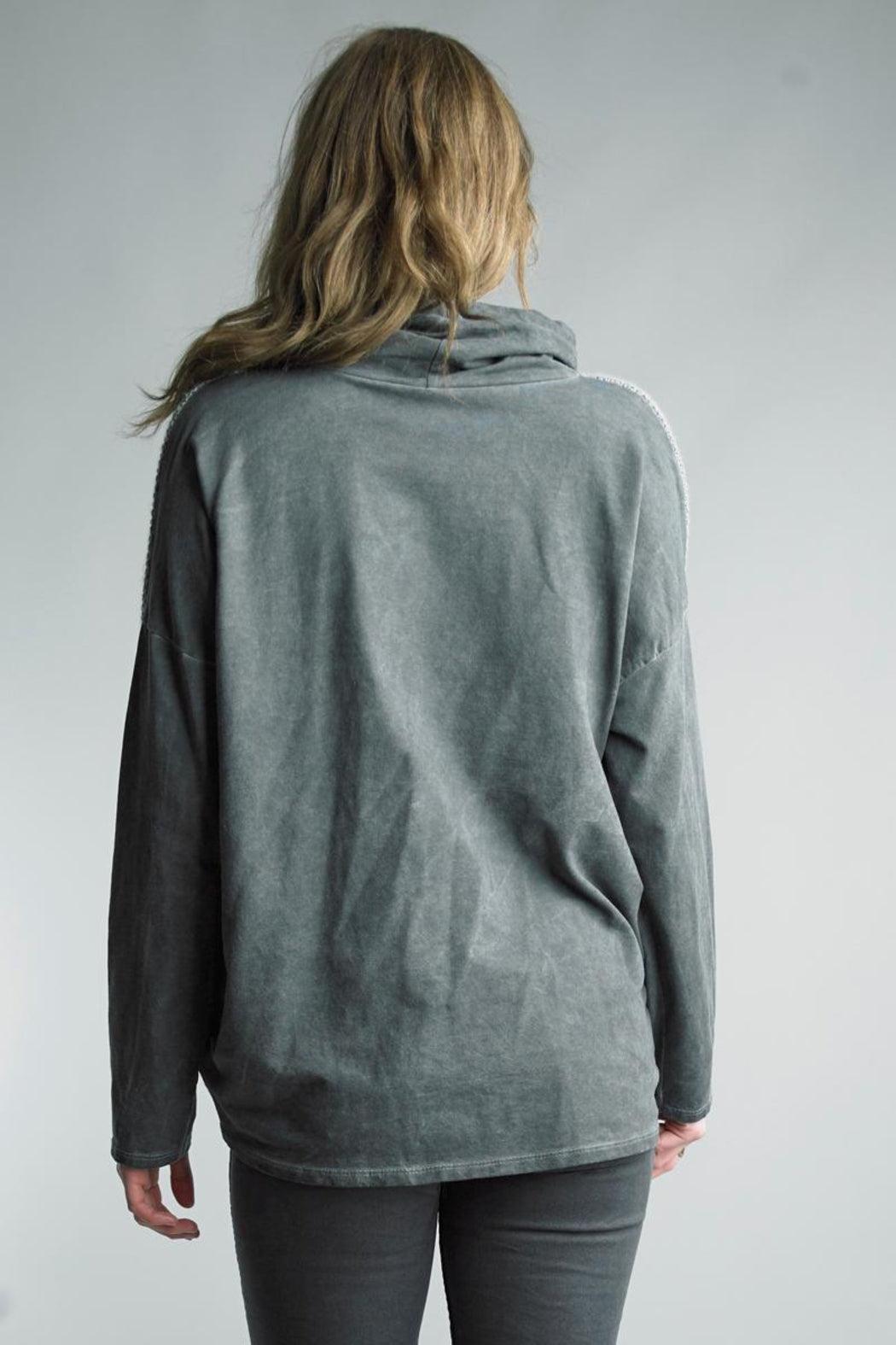 Grey Cowl Pullover Product Image