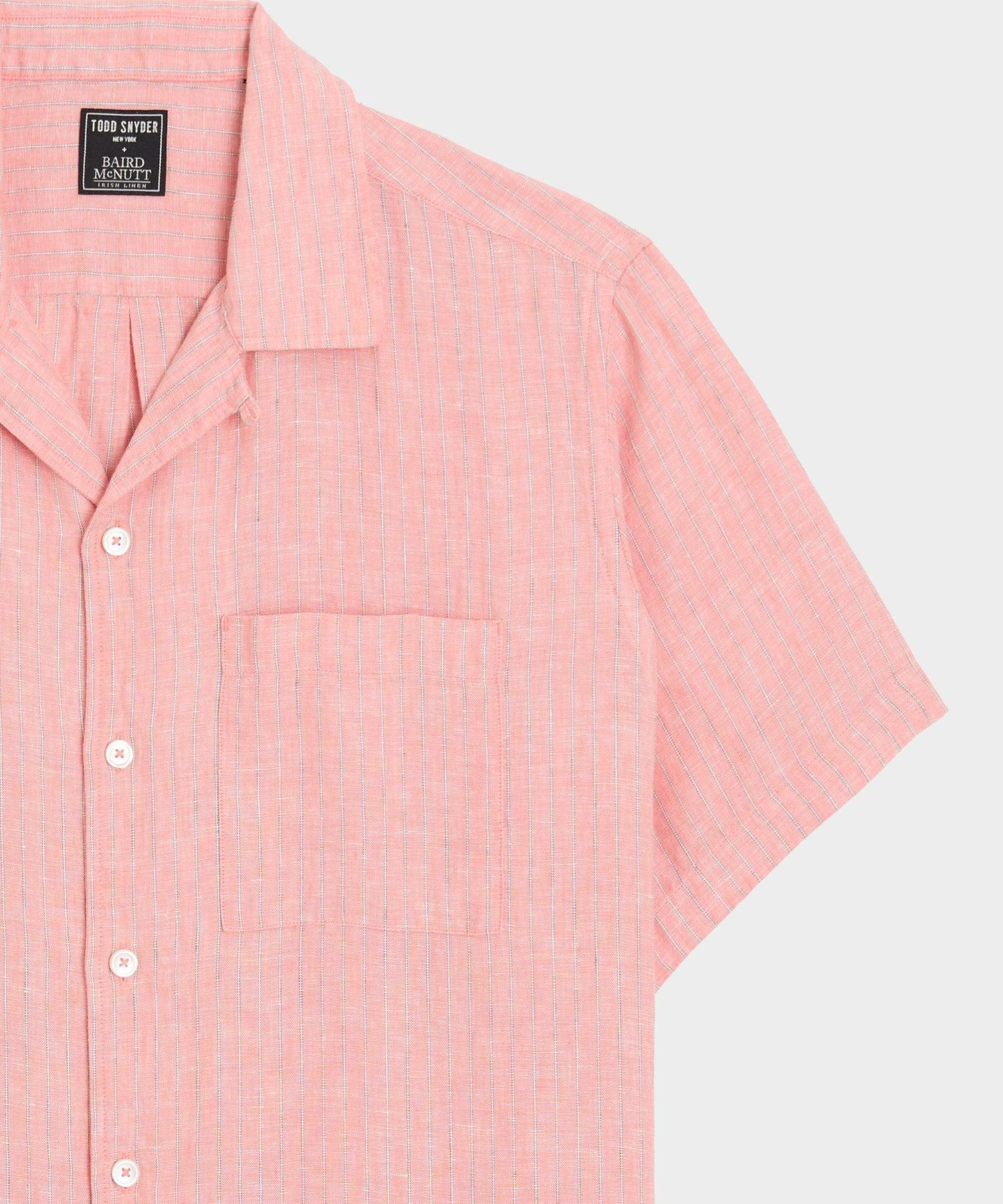 Cropped Sea Soft Irish Linen Camp Collar Shirt Product Image