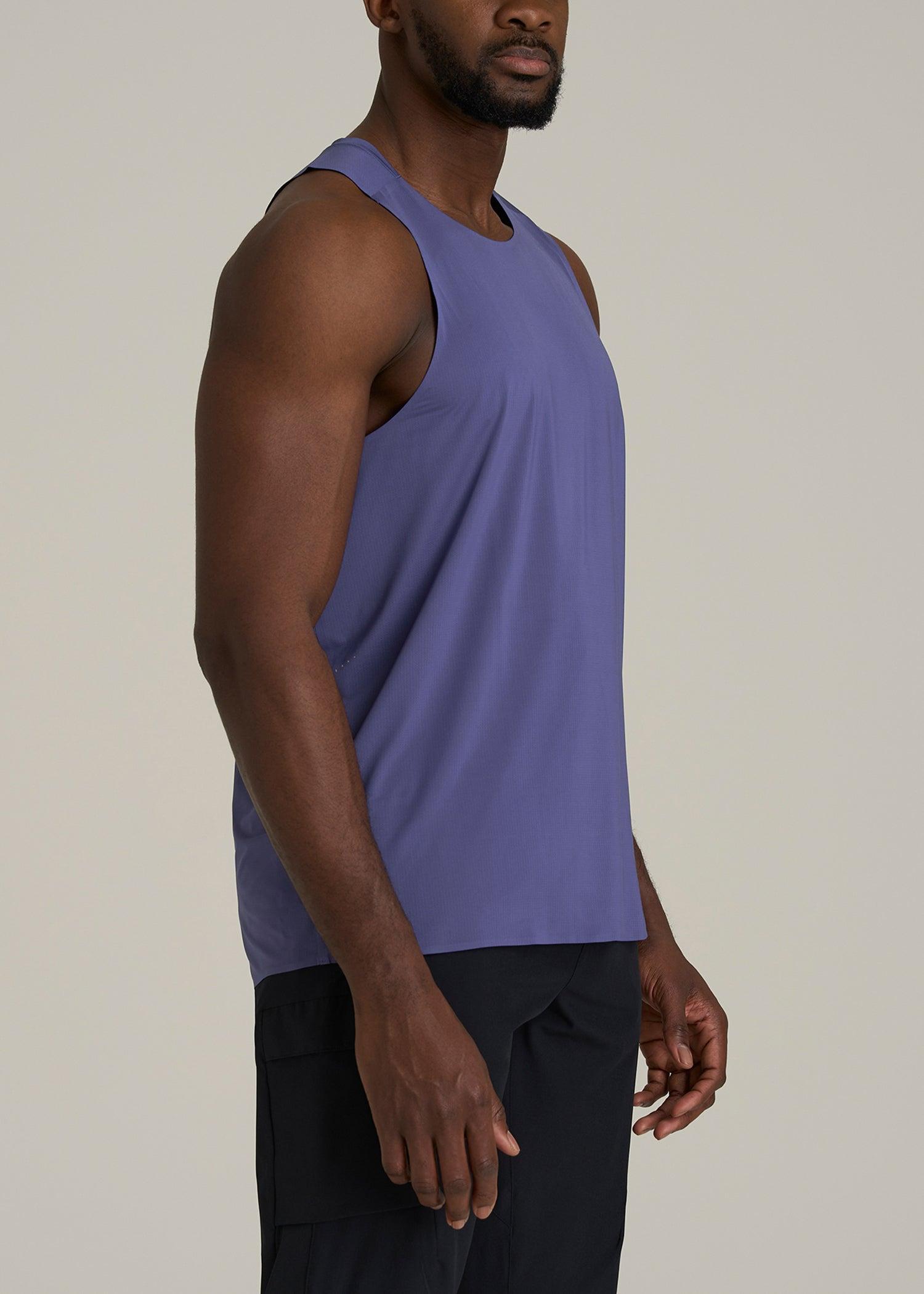 Perforated Training Singlet for Tall Men in Future Dusk Product Image