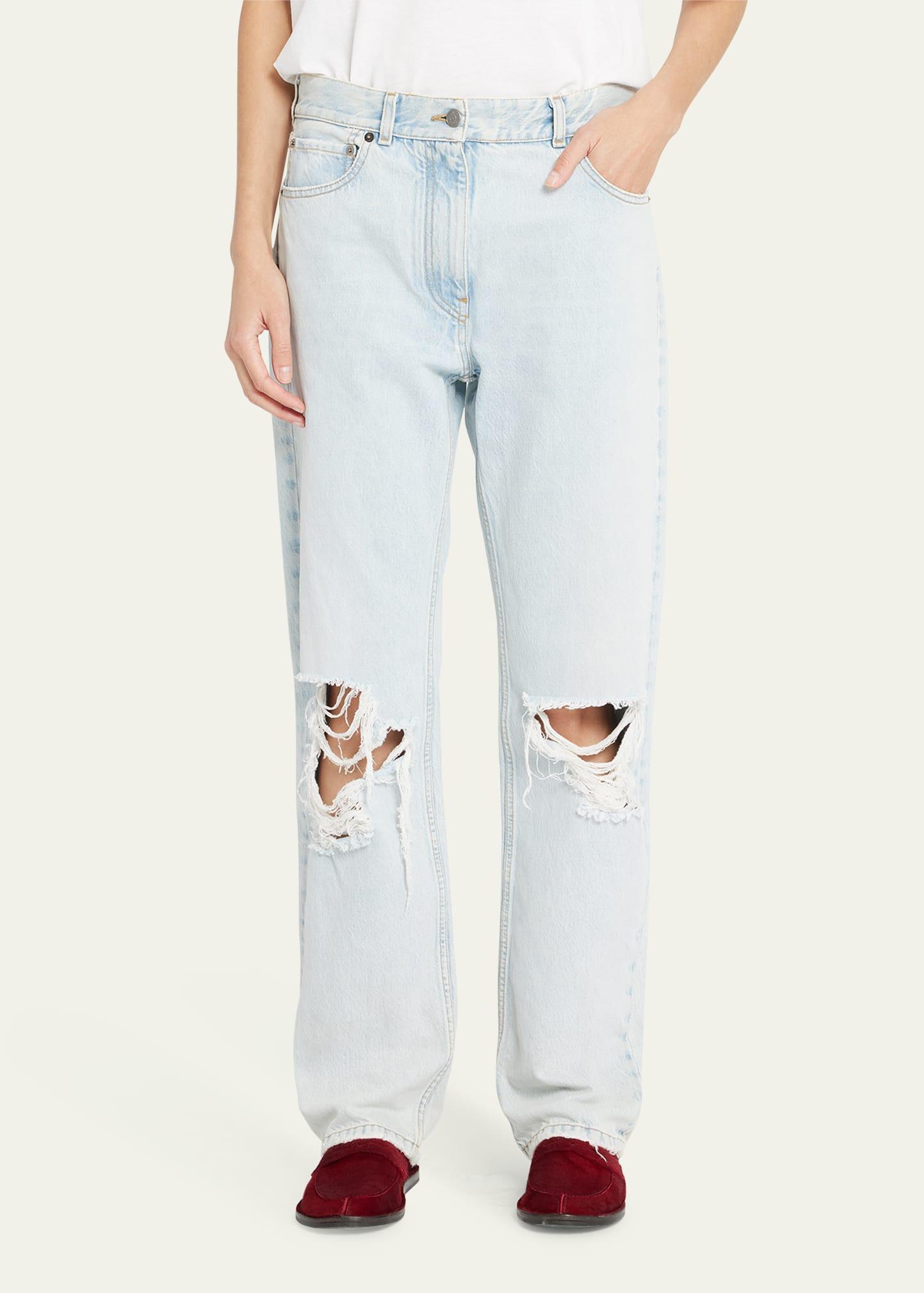 Burty Distressed Straight-Leg Jeans Product Image