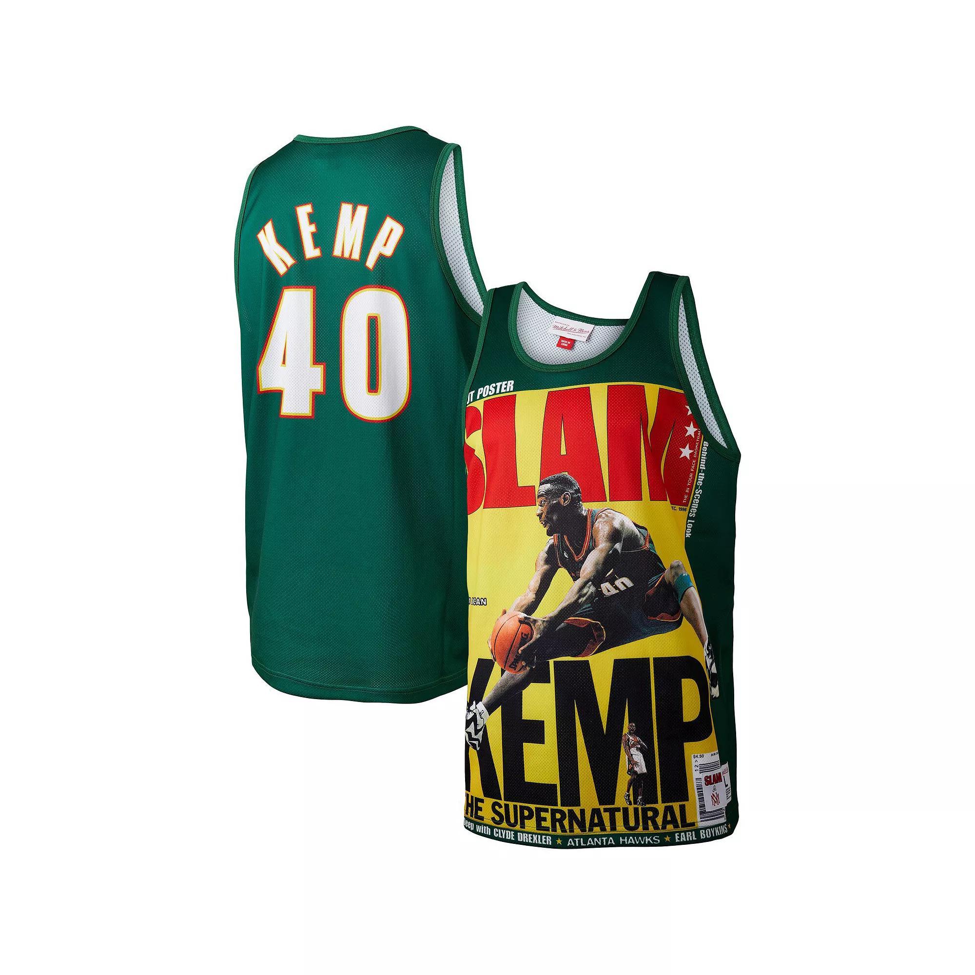 Men's Mitchell & Ness Shawn Kemp Green Seattle SuperSonics Slam Player Tank Top, Size: Small, Nba Green Product Image