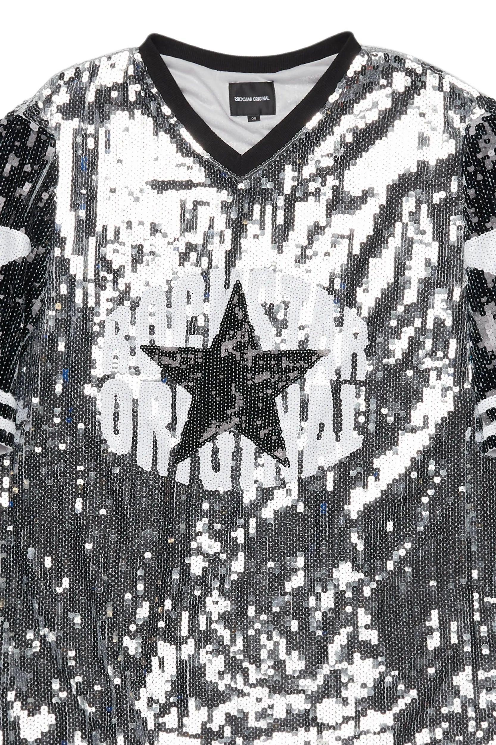 Half Time Silver Sequin Mini Dress Female Product Image