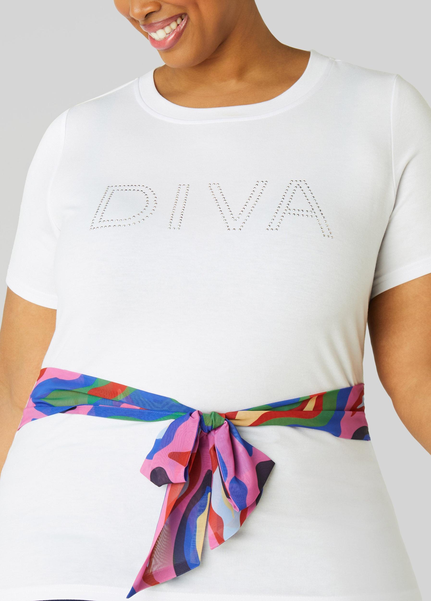 Belted Diva Jersey Tee Product Image