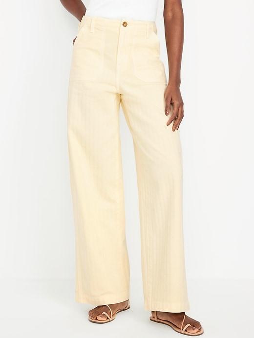 High-Waisted Baggy Wide-Leg Jeans Product Image
