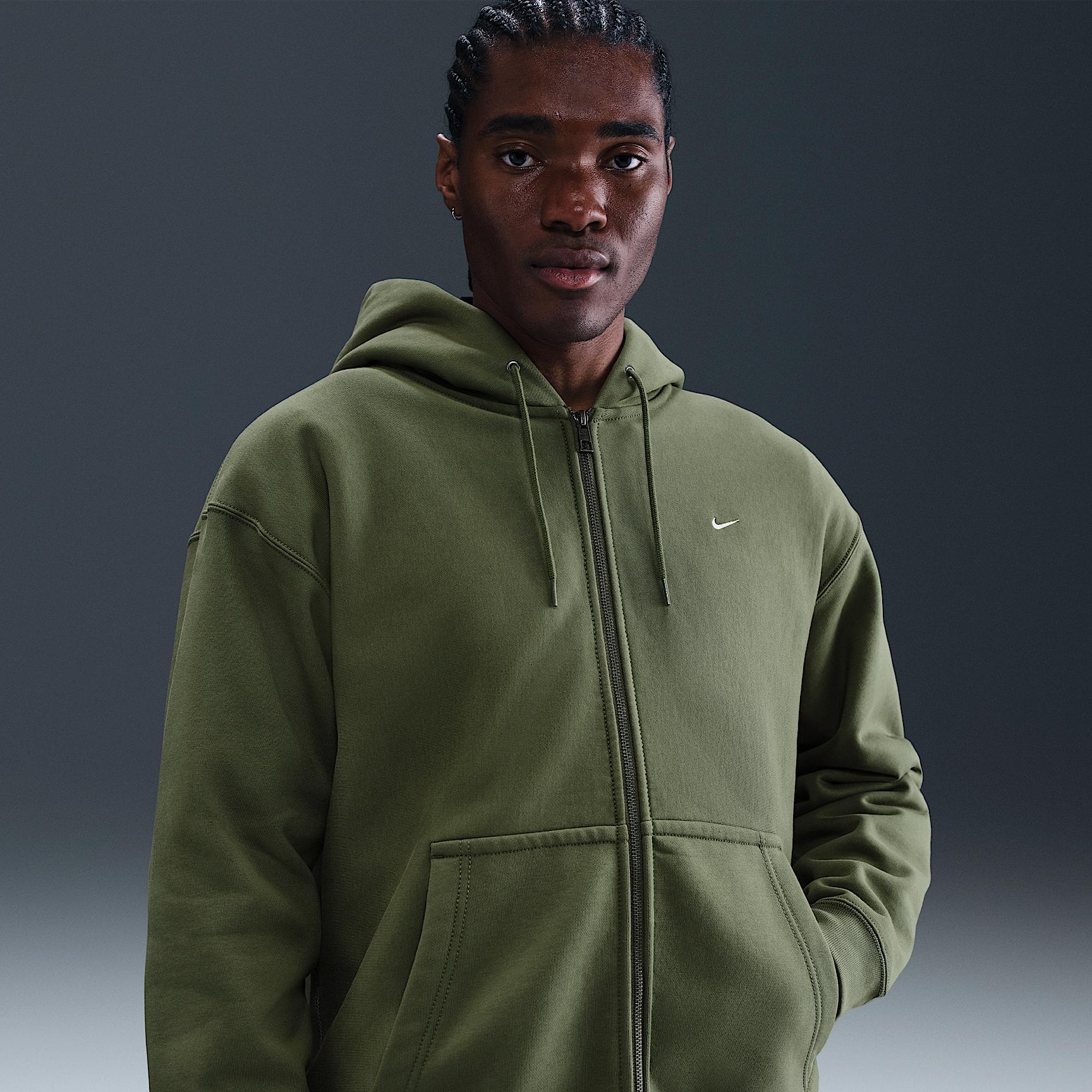 Nike Solo Swoosh Men's Full-Zip Fleece Hoodie Product Image