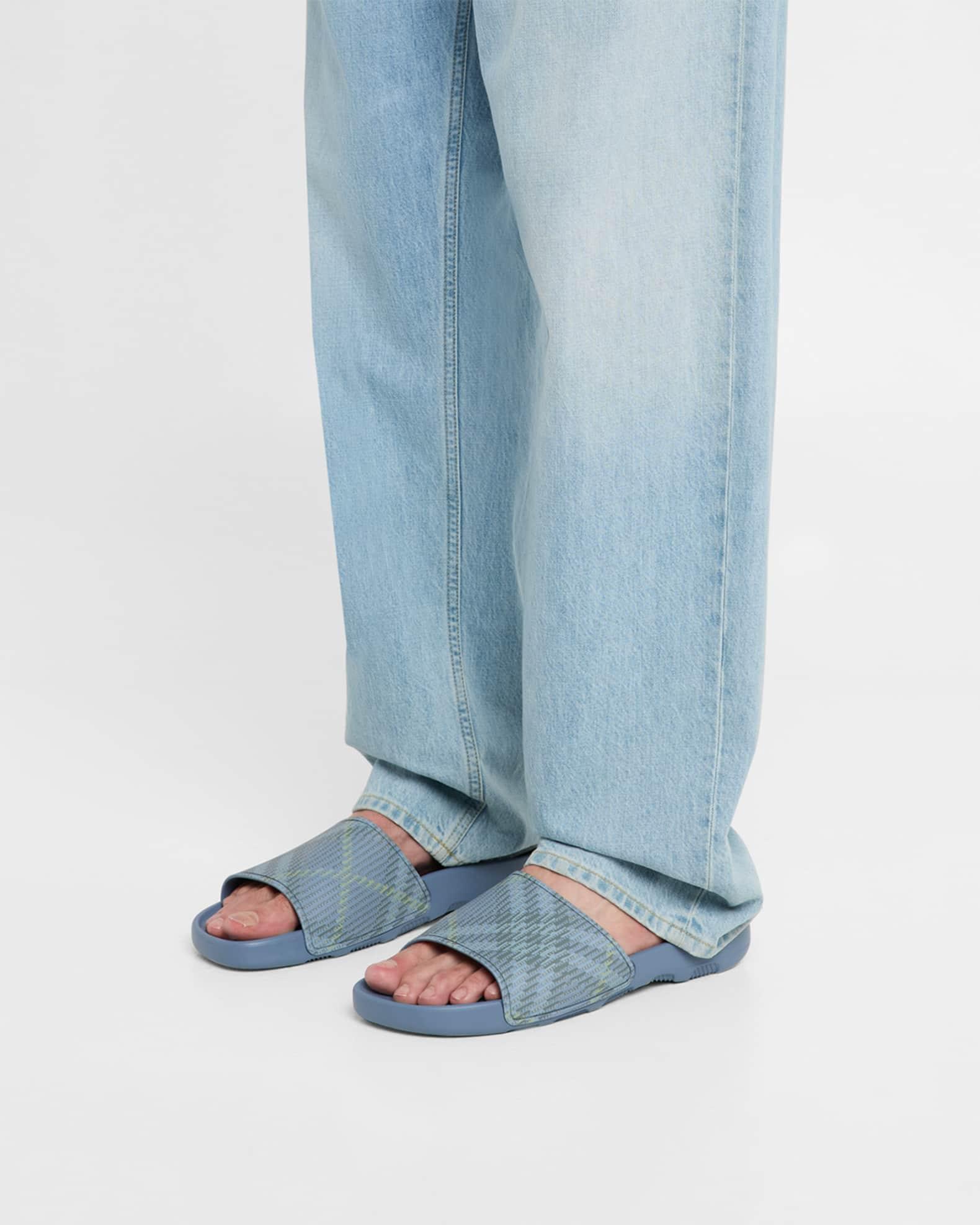 Mens Check Slide Sandals Product Image