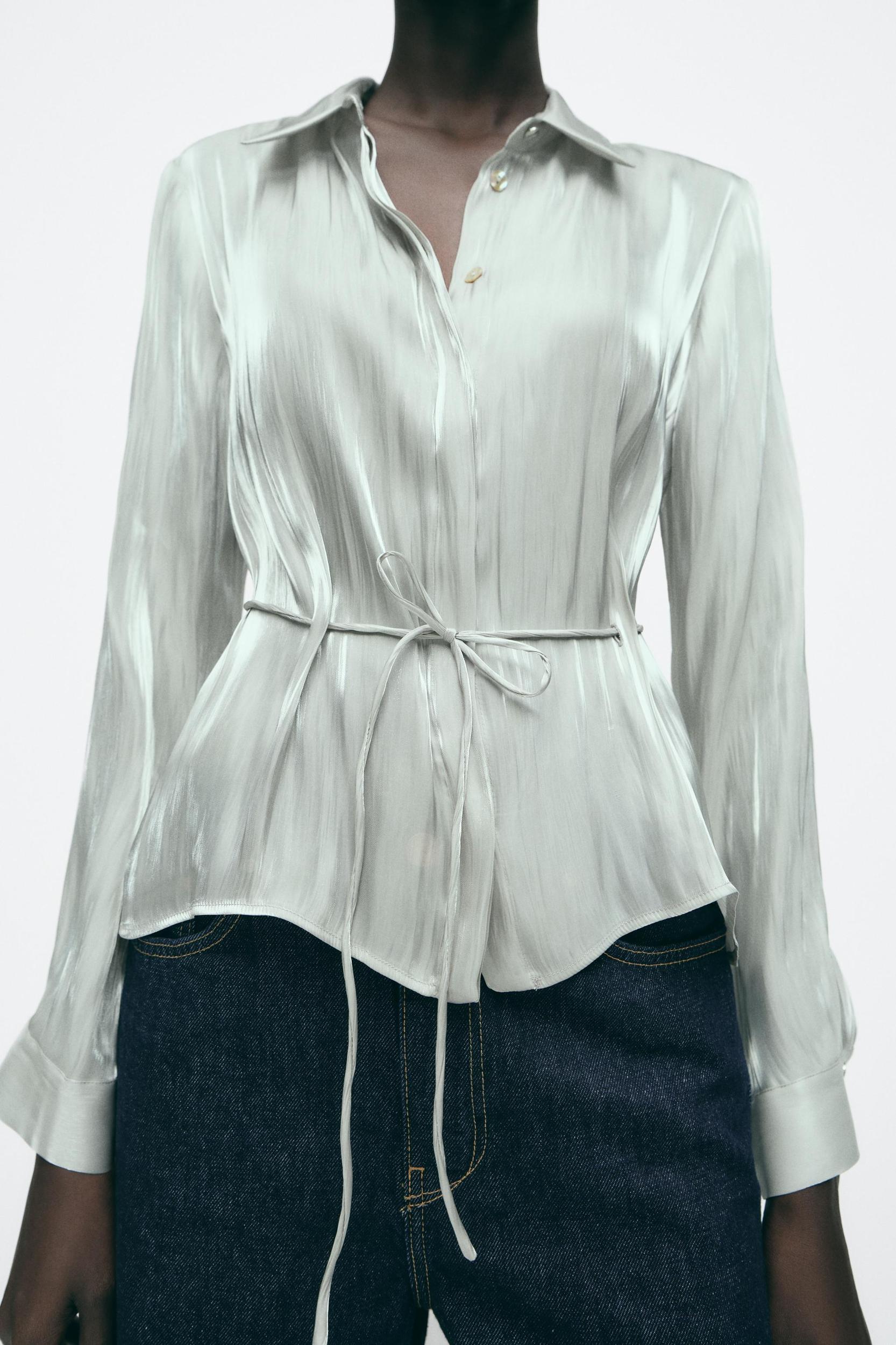 SHIMMER TIE SHIRT Product Image