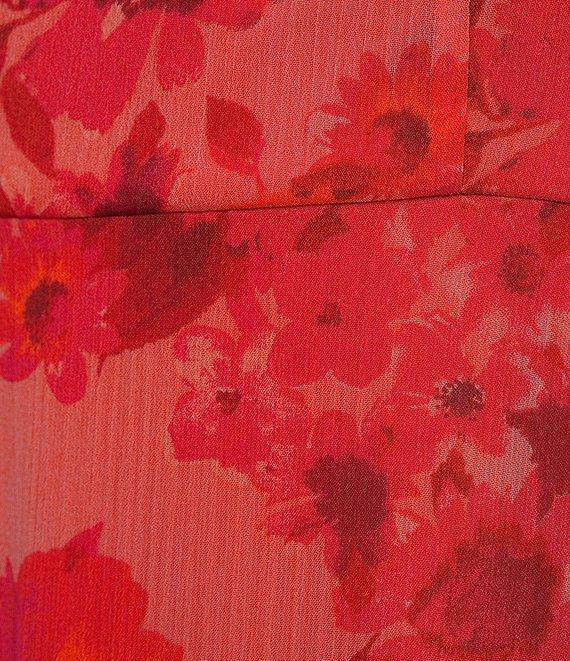 I.N. San Francisco Floral Print Off The Shoulder Asymmetrical Dress Product Image