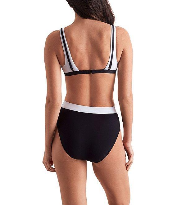 Mimi Flamingo Layered Solids Brooke High Waist Swim Bottom Product Image