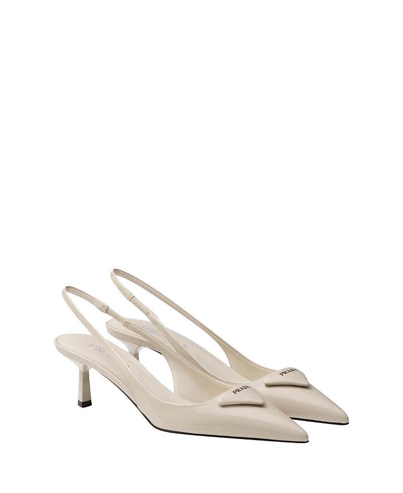 Prada Womens Patent Leather Slingback Pumps Product Image