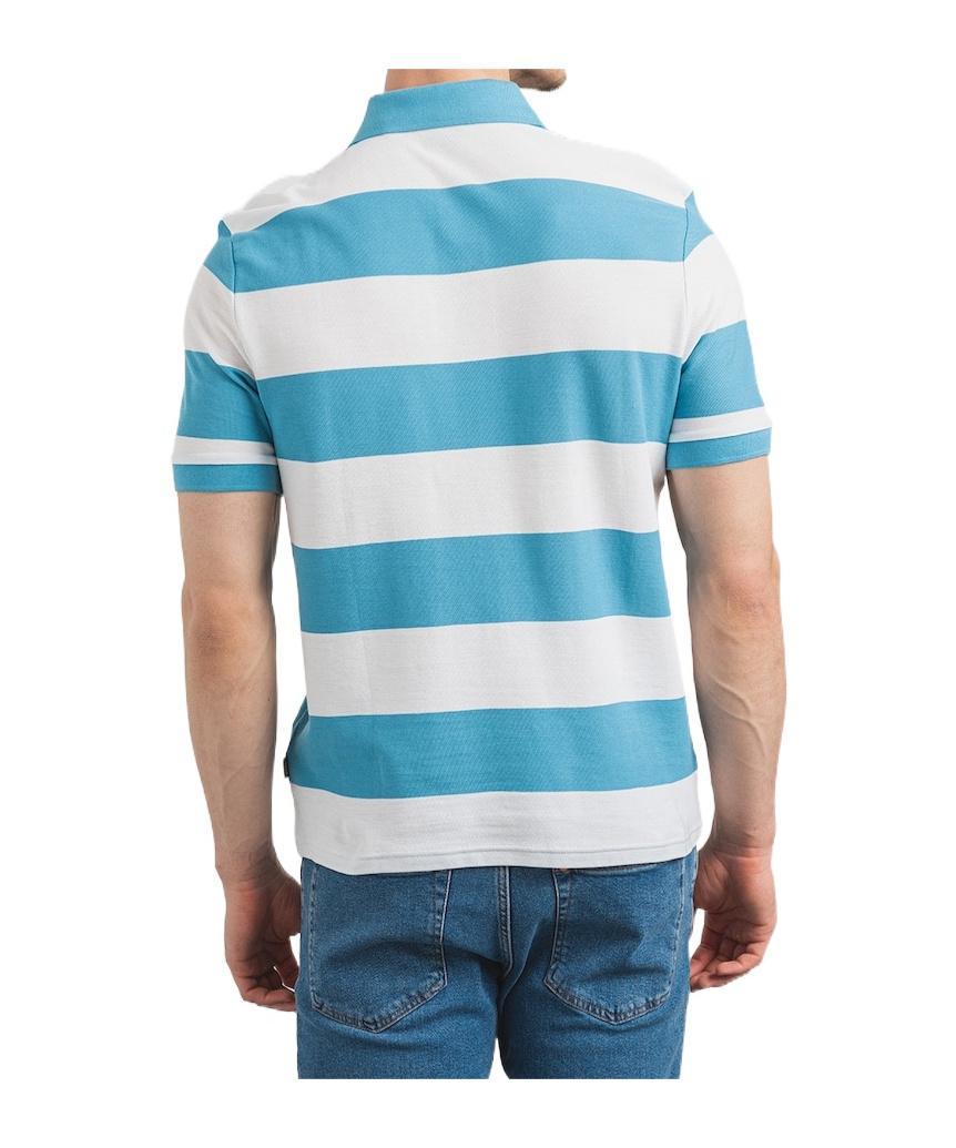 HUGO BOSS Striped Polo Shirt In Blue Product Image