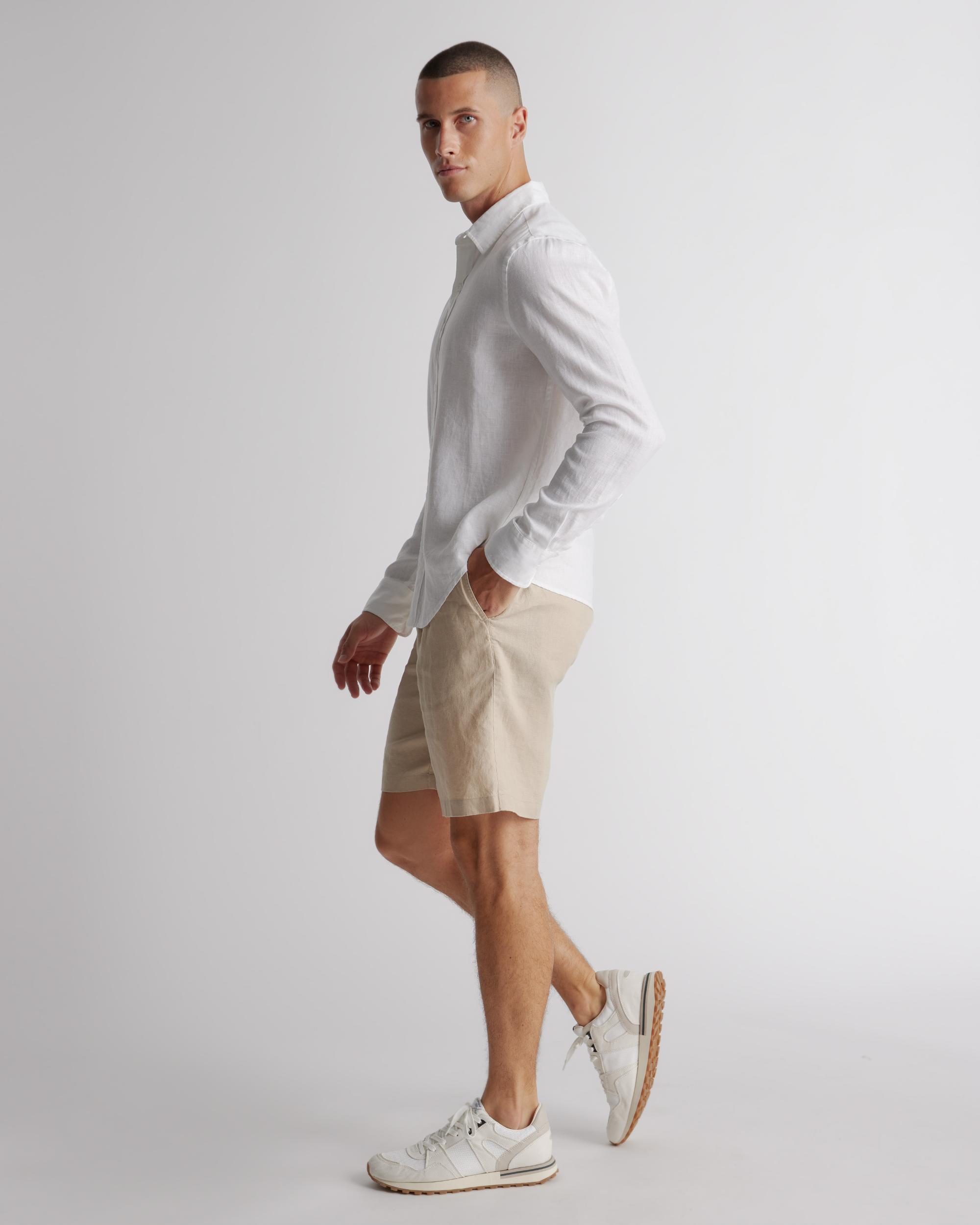 Quince | Men's 100% European Linen Relaxed Long Sleeve Shirt Product Image