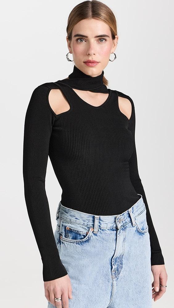 Coperni Cut-Out Knit Sweater | Shopbop Product Image