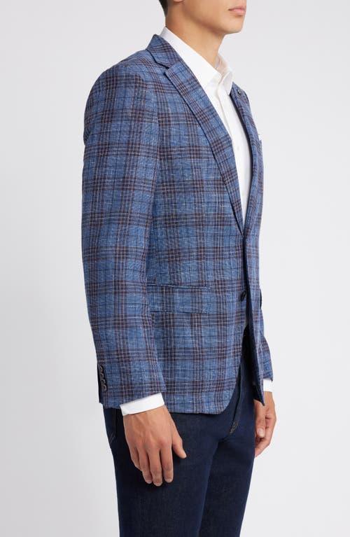 HUGO BOSS Hutson Glen Plaid Slim Fit Sport Coat In Blue Product Image