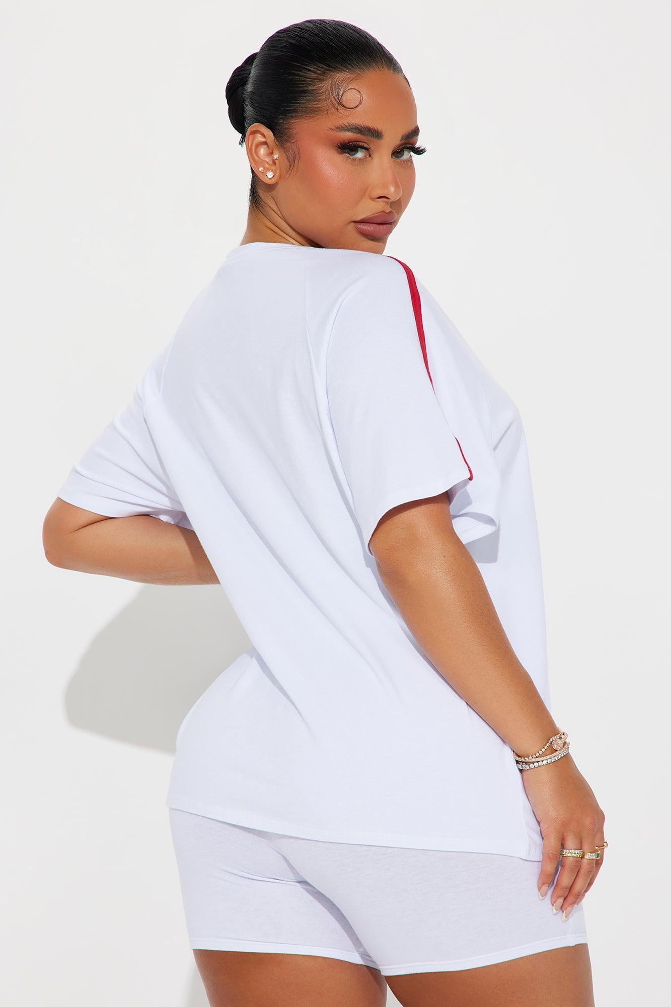 Canada Babe Biker Short Set - White Product Image