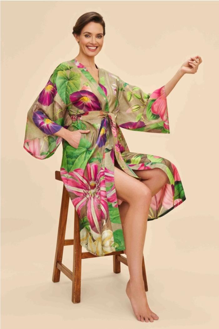 Oversized Botanicals Kimono Gown Product Image