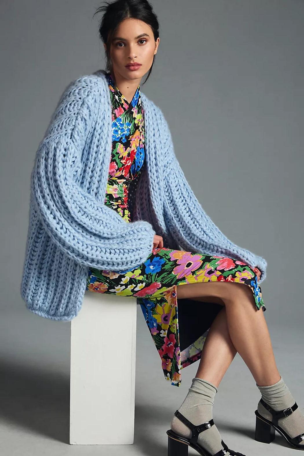 Chunky Oversized Knit Cardigan Product Image