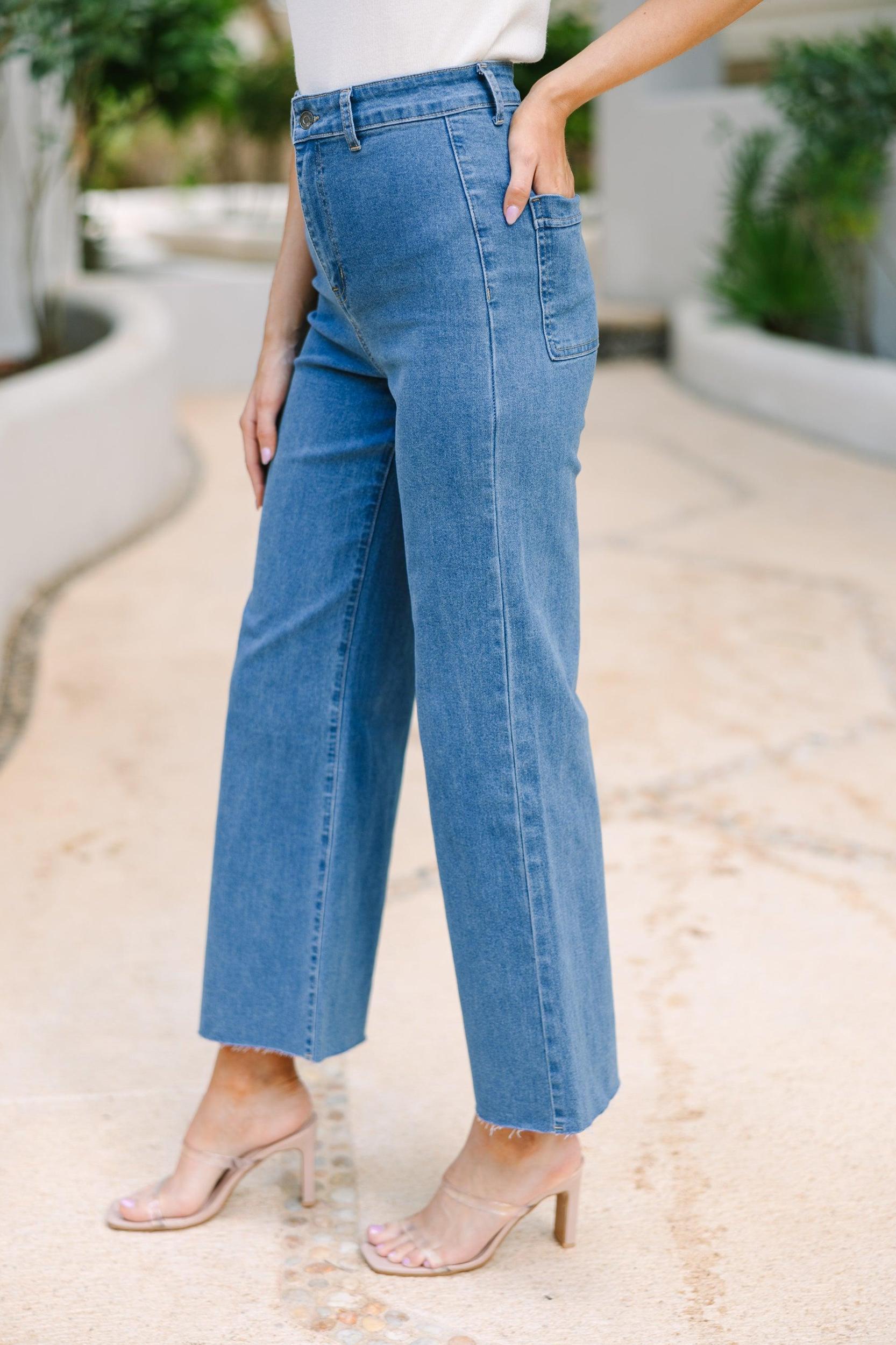 Going Strong Medium Wash Cropped Jeans Female Product Image