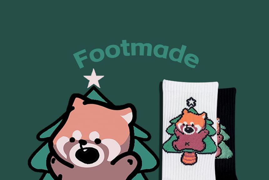 Cartoon Print Lettering Socks Product Image