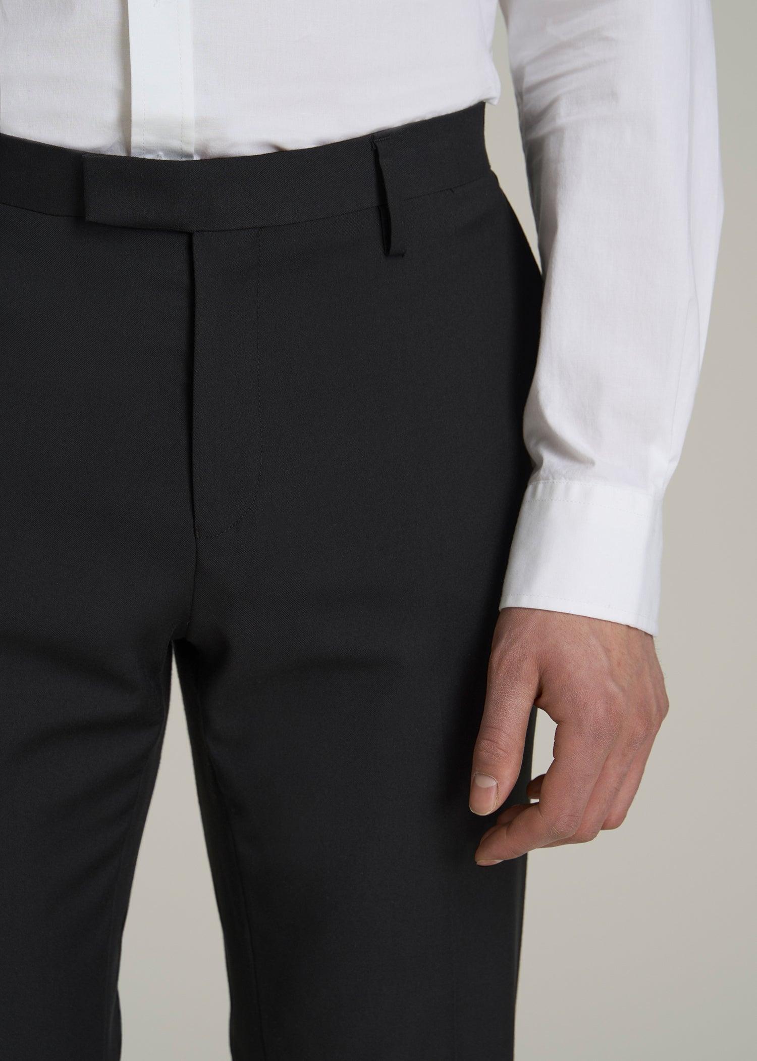 Suit Trousers for Tall Men in Black Product Image