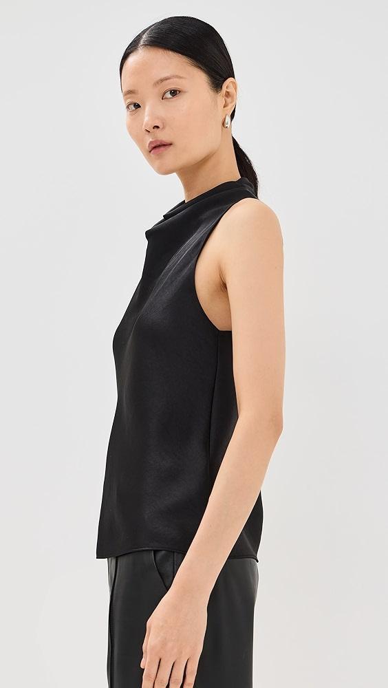 Vince Cowl Neck Bias Satin Top | Shopbop Product Image