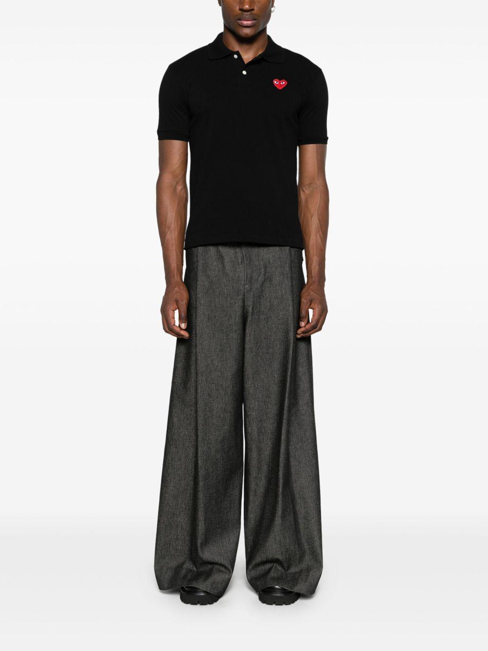 heart-patch piqué polo shirt Product Image