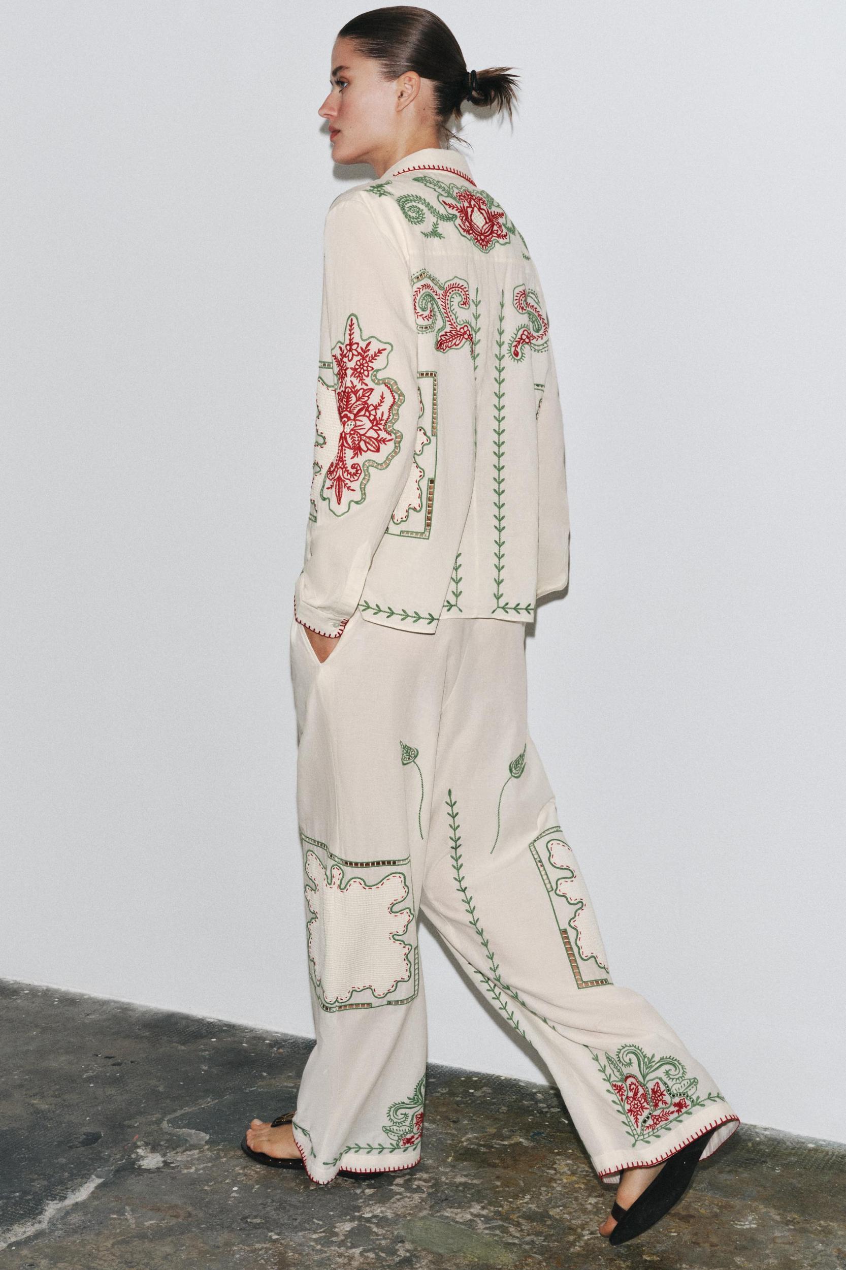 ZW COLLECTION EMBROIDERED PANTS Product Image