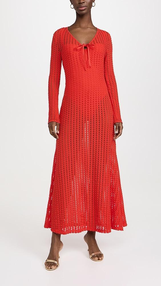 SIMKHAI Elton Keyhole Midi Dress | Shopbop Product Image