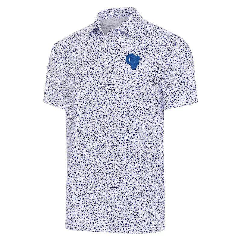 Men's Antigua White Los Angeles Rams Motion Polo, Size: 2XL Product Image