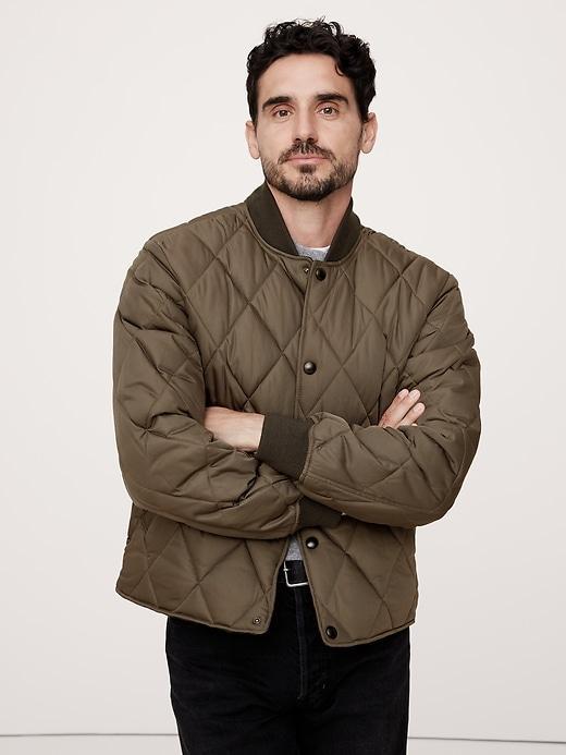 Quilted Bomber Jacket Product Image