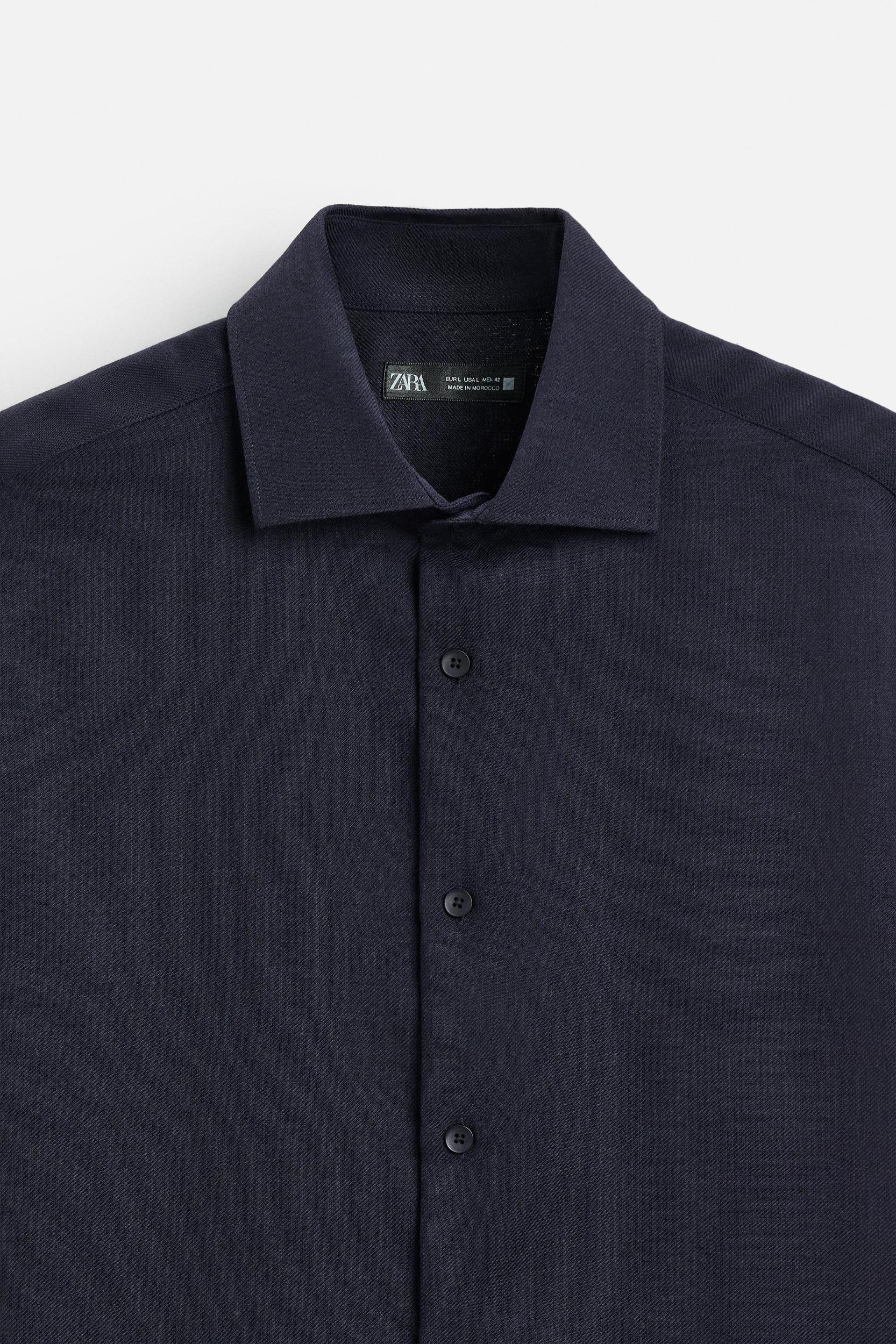 SLIM FIT WOOL BLEND SHIRT Product Image