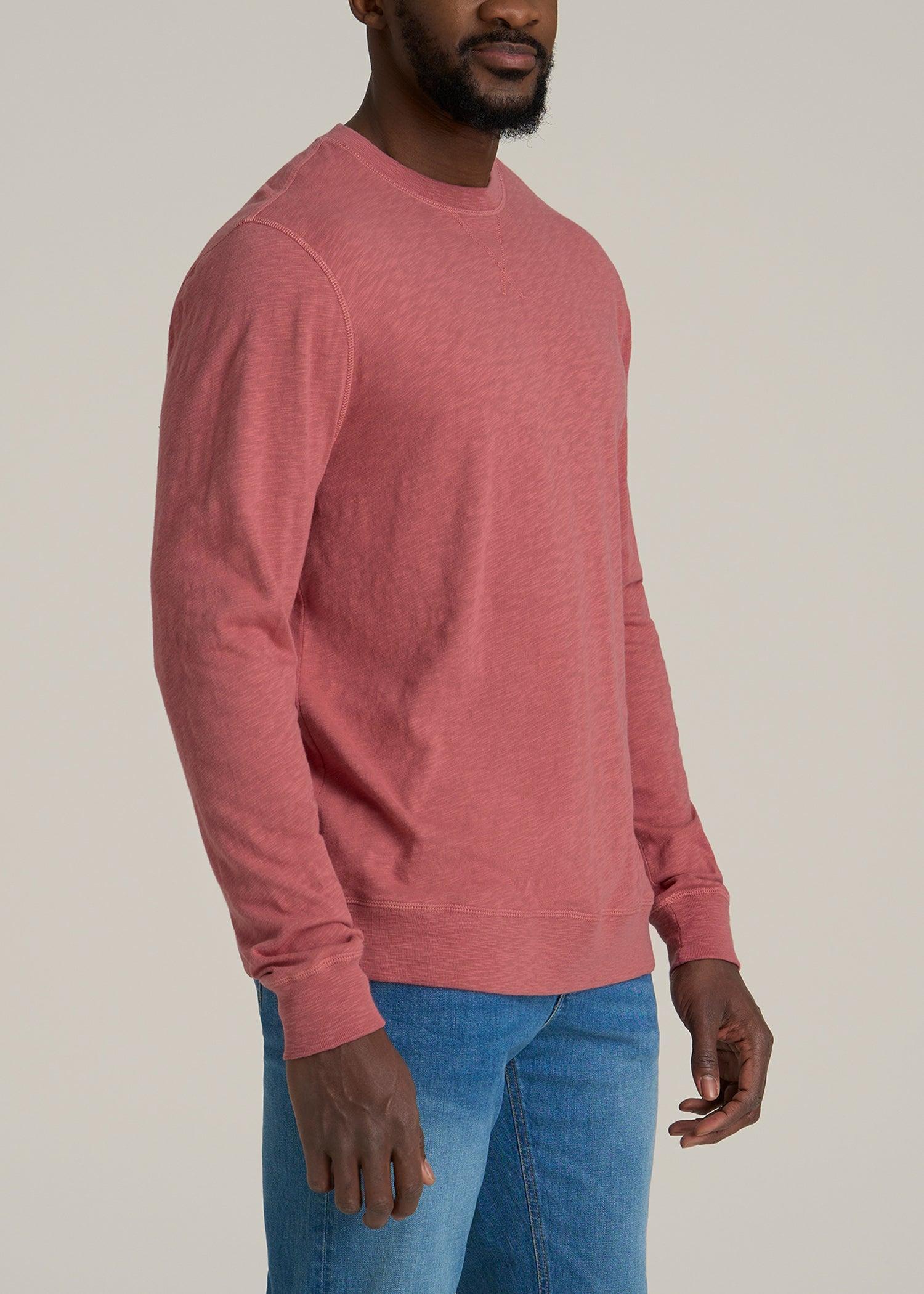 Sunwashed Slub Crewneck for Tall Men in Dusty Cedar Product Image
