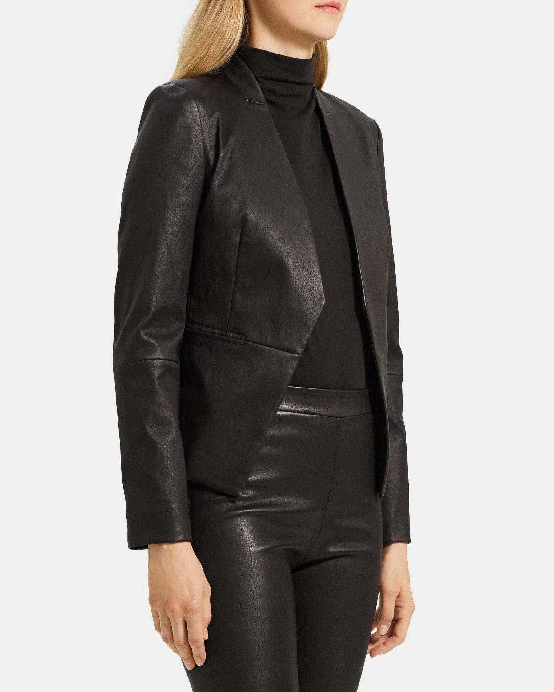 Open Blazer in Leather Product Image