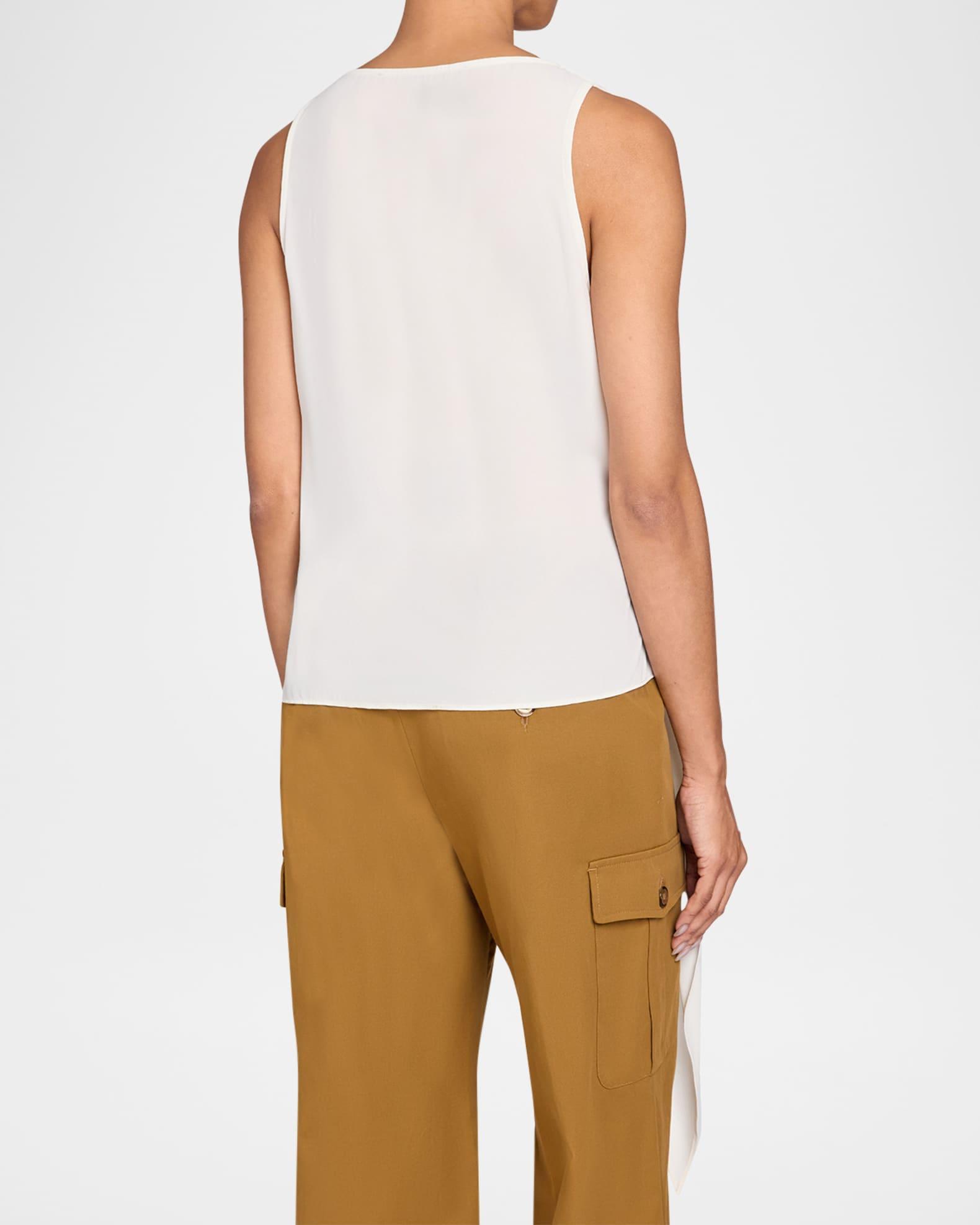 Danna Sleeveless Crepe Wrap Top Product Image